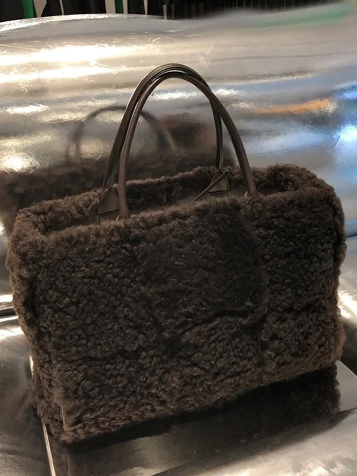 Large Capacity Plush Lamb Wool Tote Bag