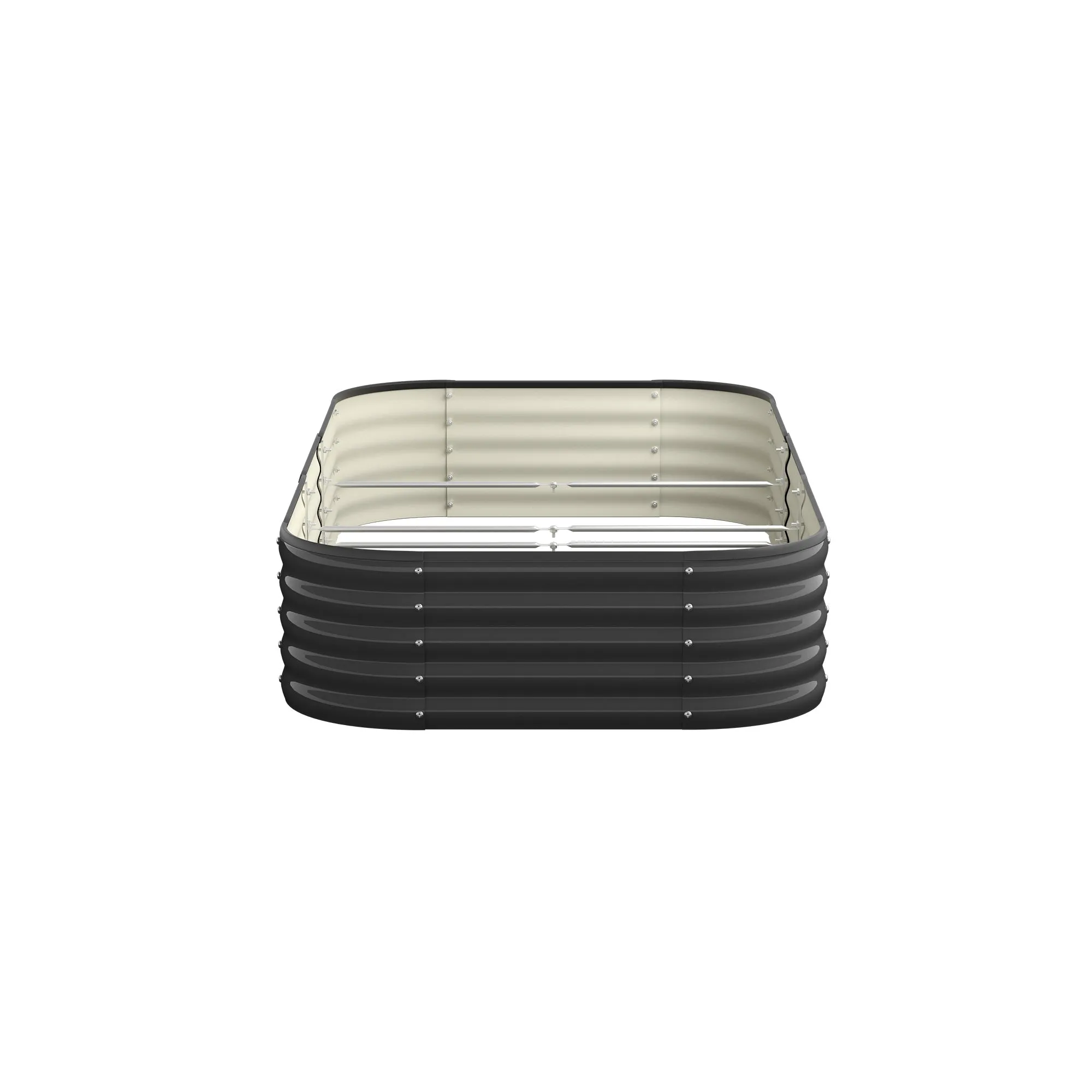 Livsip 9-IN-1 Raised Garden Bed Modular Kit Planter Oval Galvanised Steel 40CM H