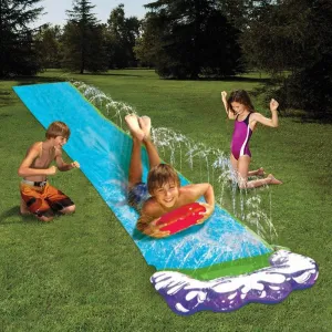 Long Kids Racing Home Water Slide 15'