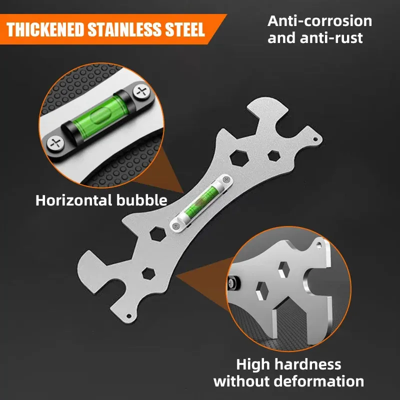 Multi-Angle & Hex Sizes Universal Faucet Leveling & Installation Wrench