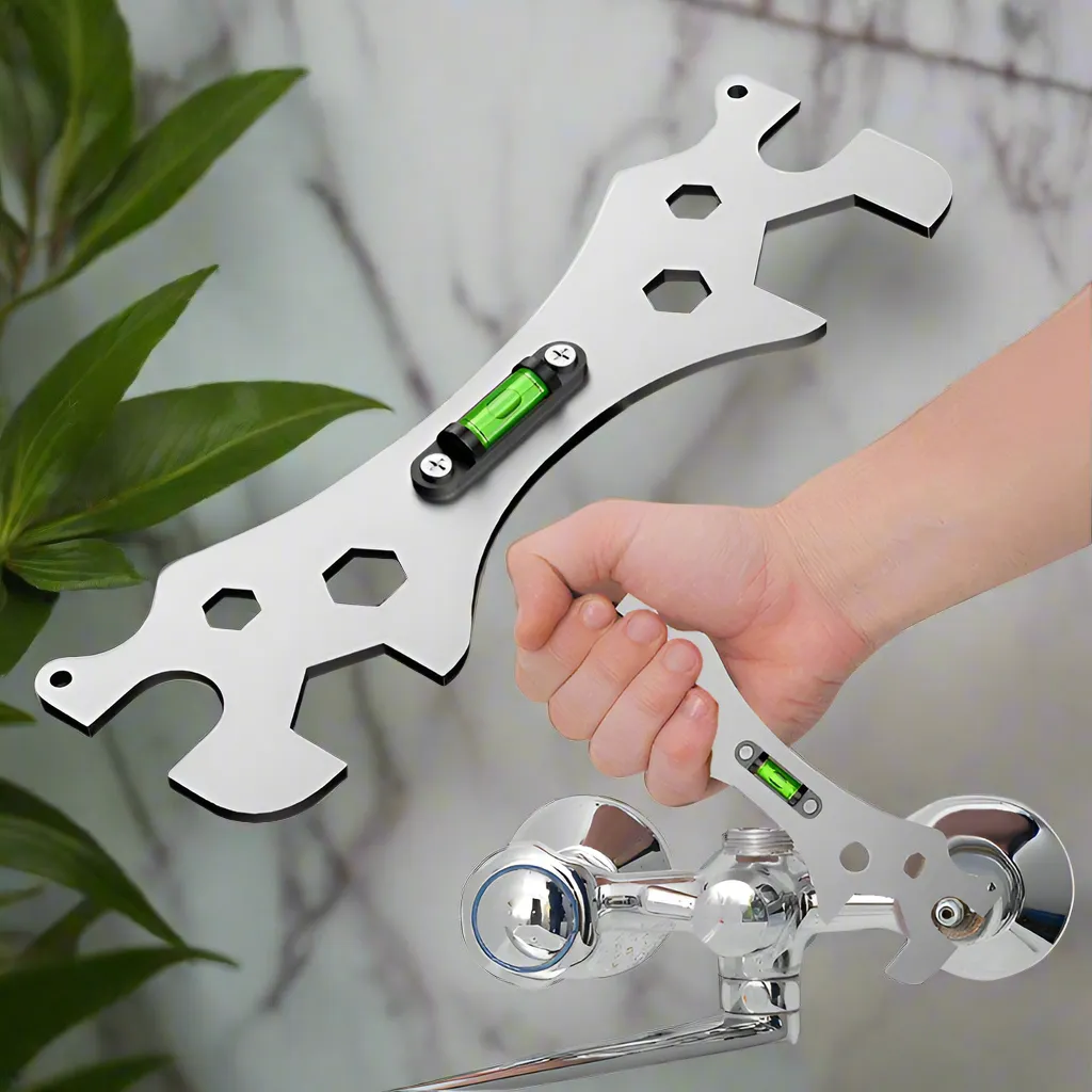 Multi-Angle & Hex Sizes Universal Faucet Leveling & Installation Wrench