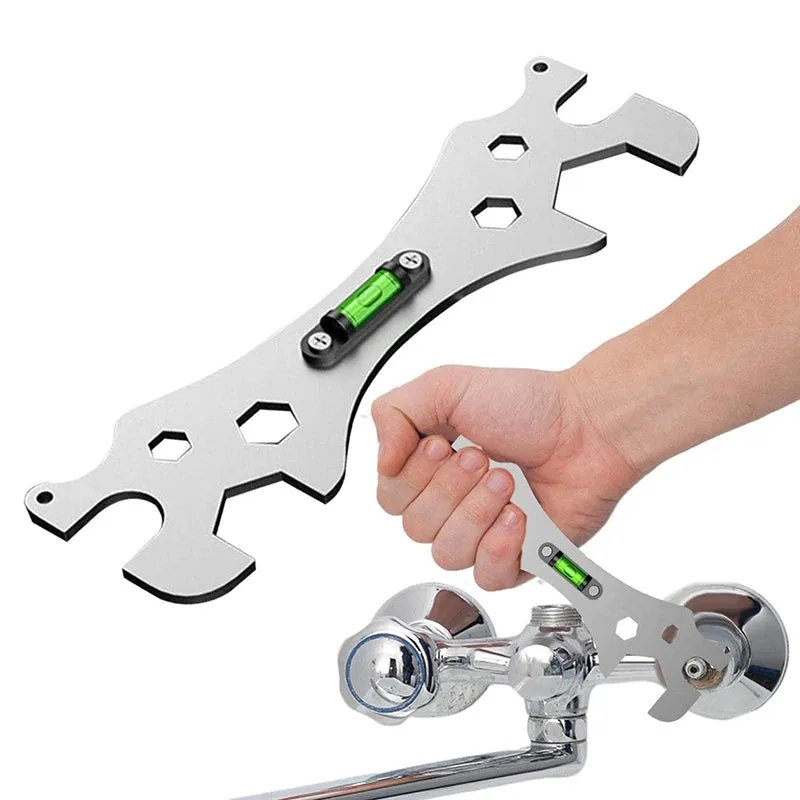 Multi-Angle & Hex Sizes Universal Faucet Leveling & Installation Wrench
