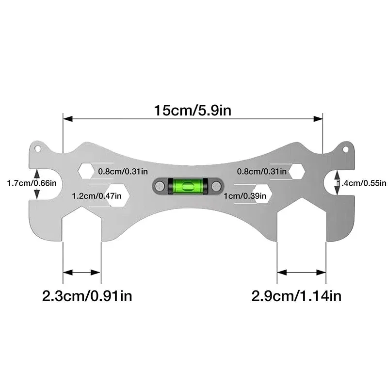 Multi-Angle & Hex Sizes Universal Faucet Leveling & Installation Wrench