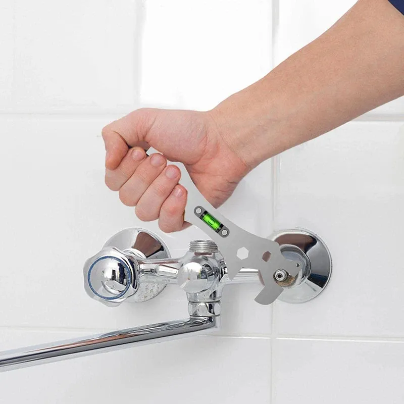 Multi-Angle & Hex Sizes Universal Faucet Leveling & Installation Wrench