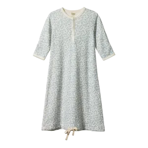 Nature Baby Gown - Daisy Belle Blue Print