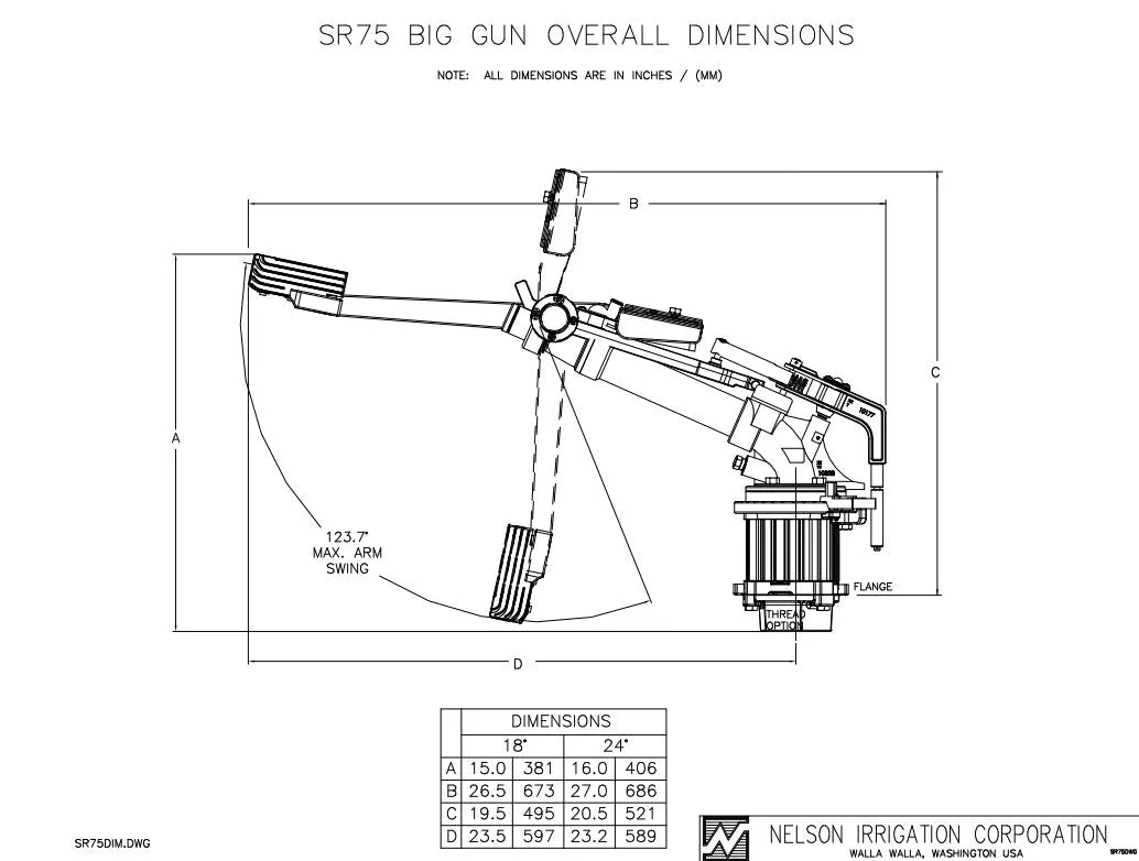 Nelson SR75 Part Circle Big Gun Sprinklers (23-43m Range)