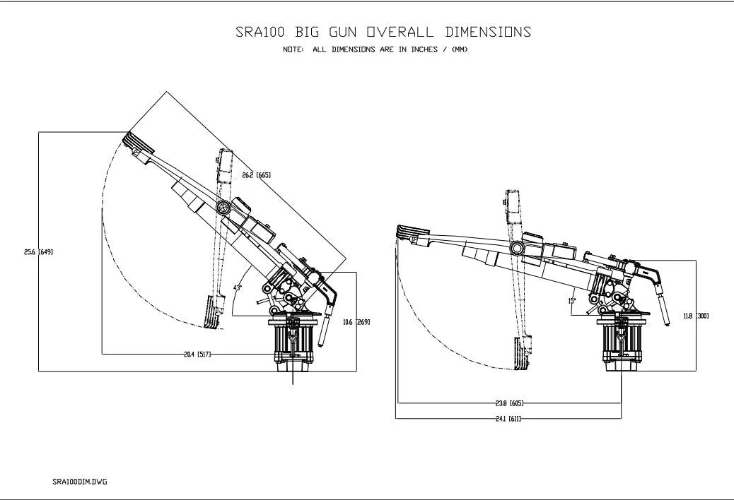 Nelson SRA100 15-45° Adjustable Trajectory Big Gun Sprinklers (1.5-24m Range)
