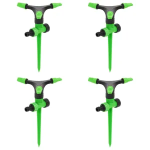 Rotating Sprinklers 4 pcs Green and Black 16x13.5x25.5 cm ABS&PP