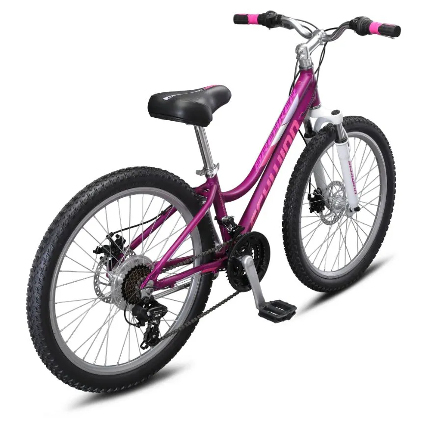 Schwinn Breaker Dual Disc 24" Girls Biking Bike Purple