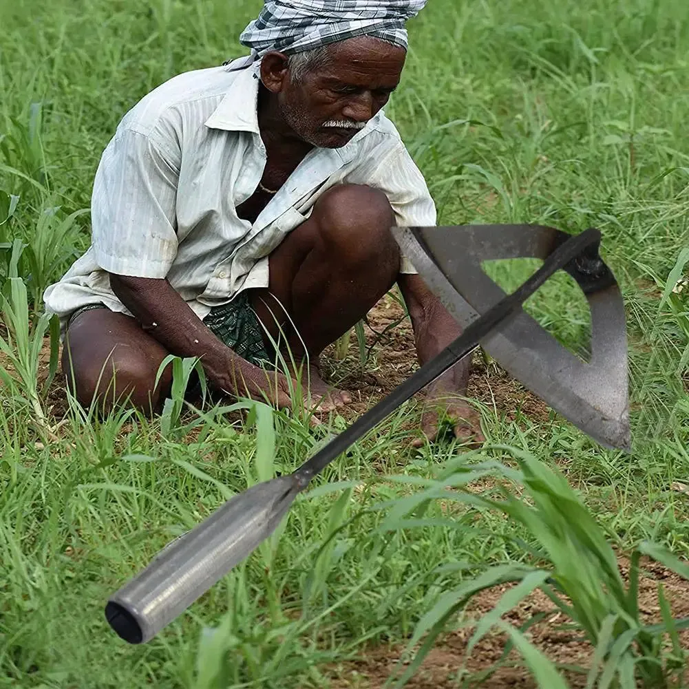 Steel Hardened Hollow Hoe Handheld Weeding Rake Planting Vegetable Farm Garden Tools Agriculture Tool Weeding Accessories