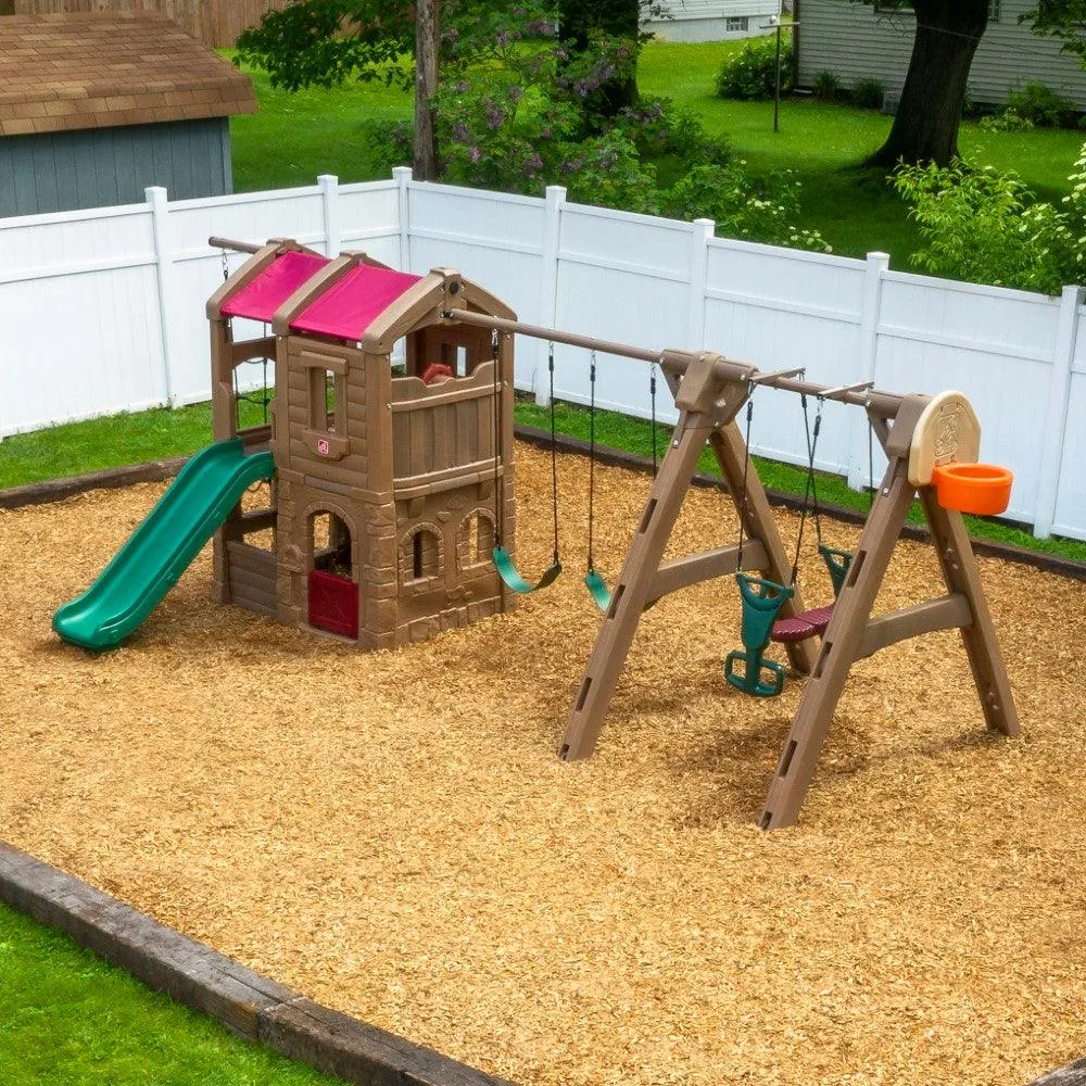 Step2 Naturally Playful Adventure Lodge Play Center with Glider for Kids