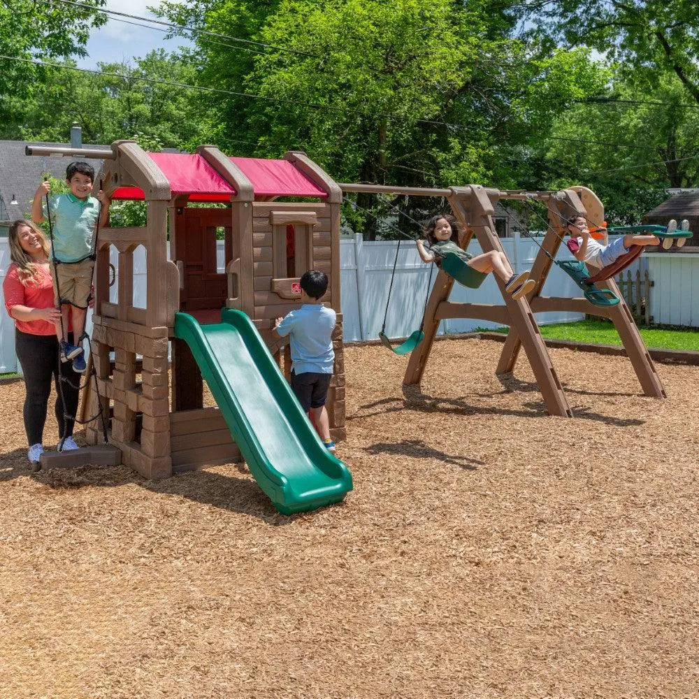 Step2 Naturally Playful Adventure Lodge Play Center with Glider for Kids