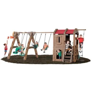 Step2 Naturally Playful Adventure Lodge Play Center with Glider for Kids