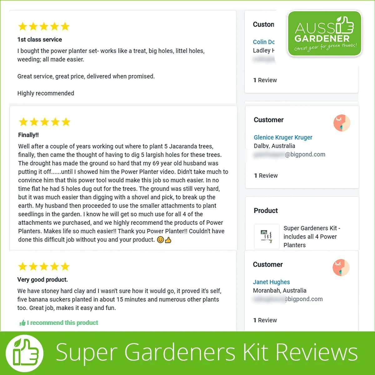 Super Gardeners Kit - includes all 4 Power Planters
