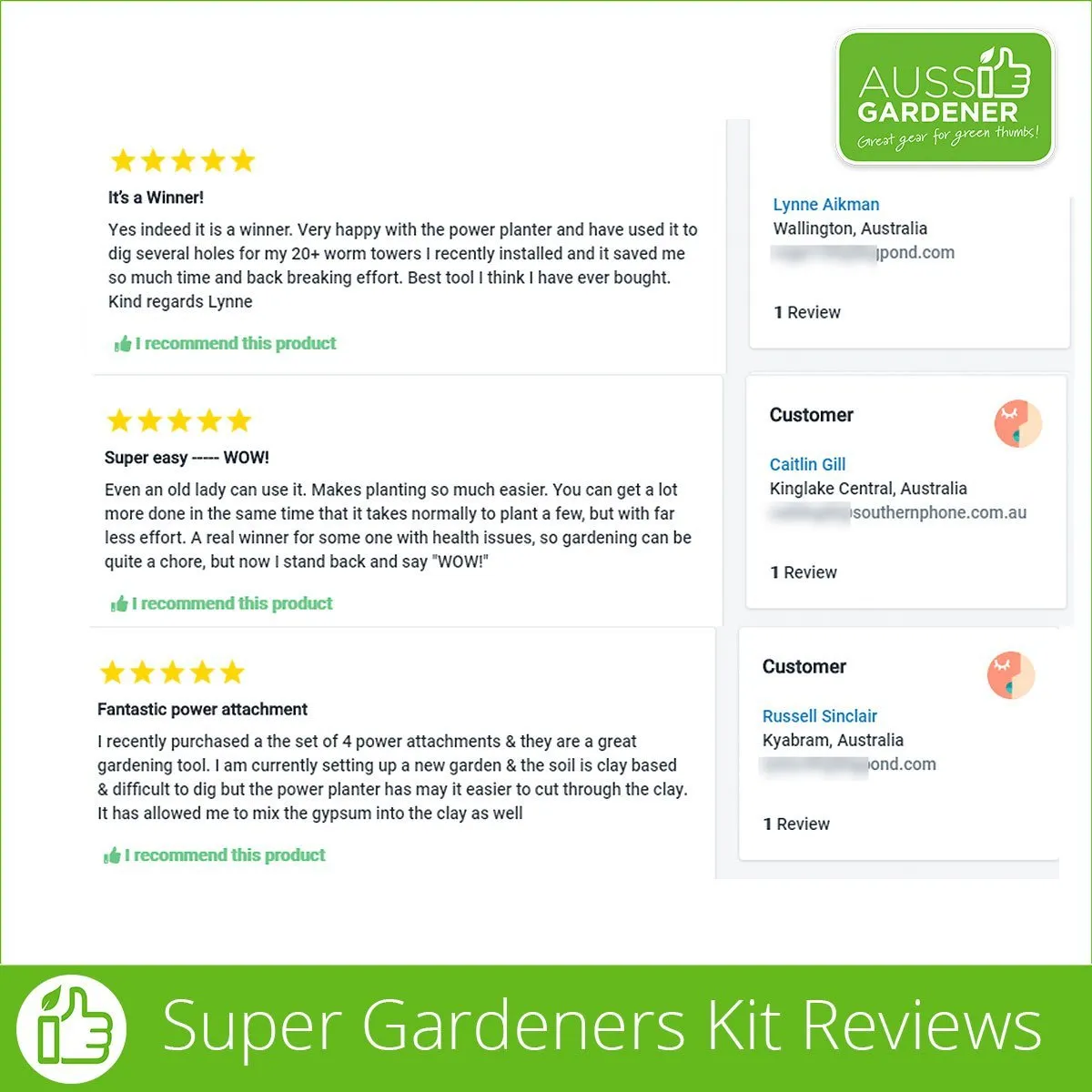 Super Gardeners Kit - includes all 4 Power Planters