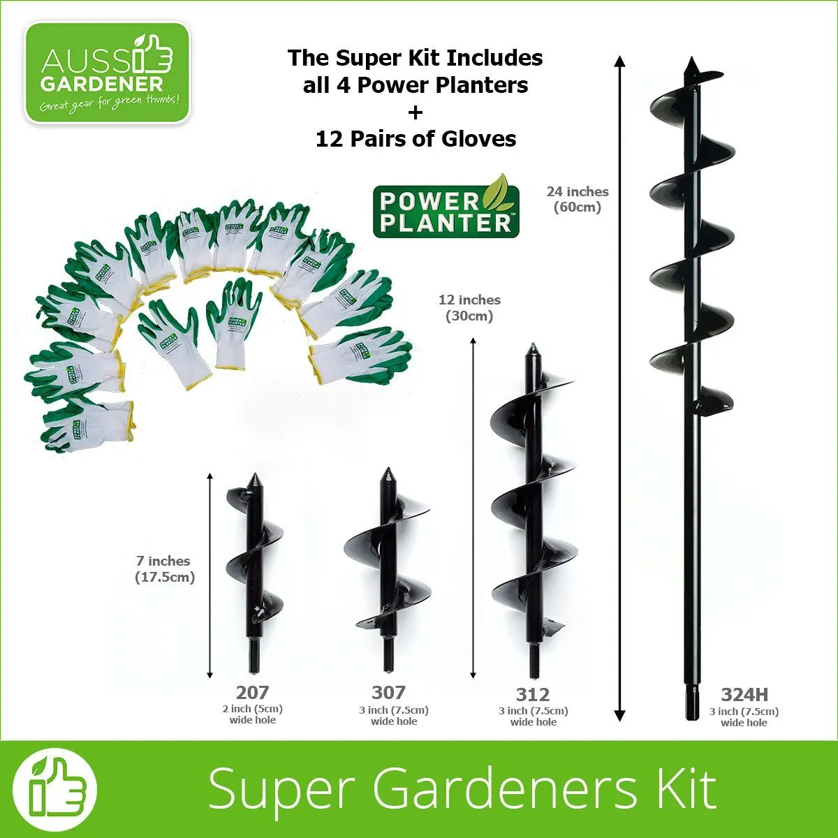 Super Gardeners Kit - includes all 4 Power Planters