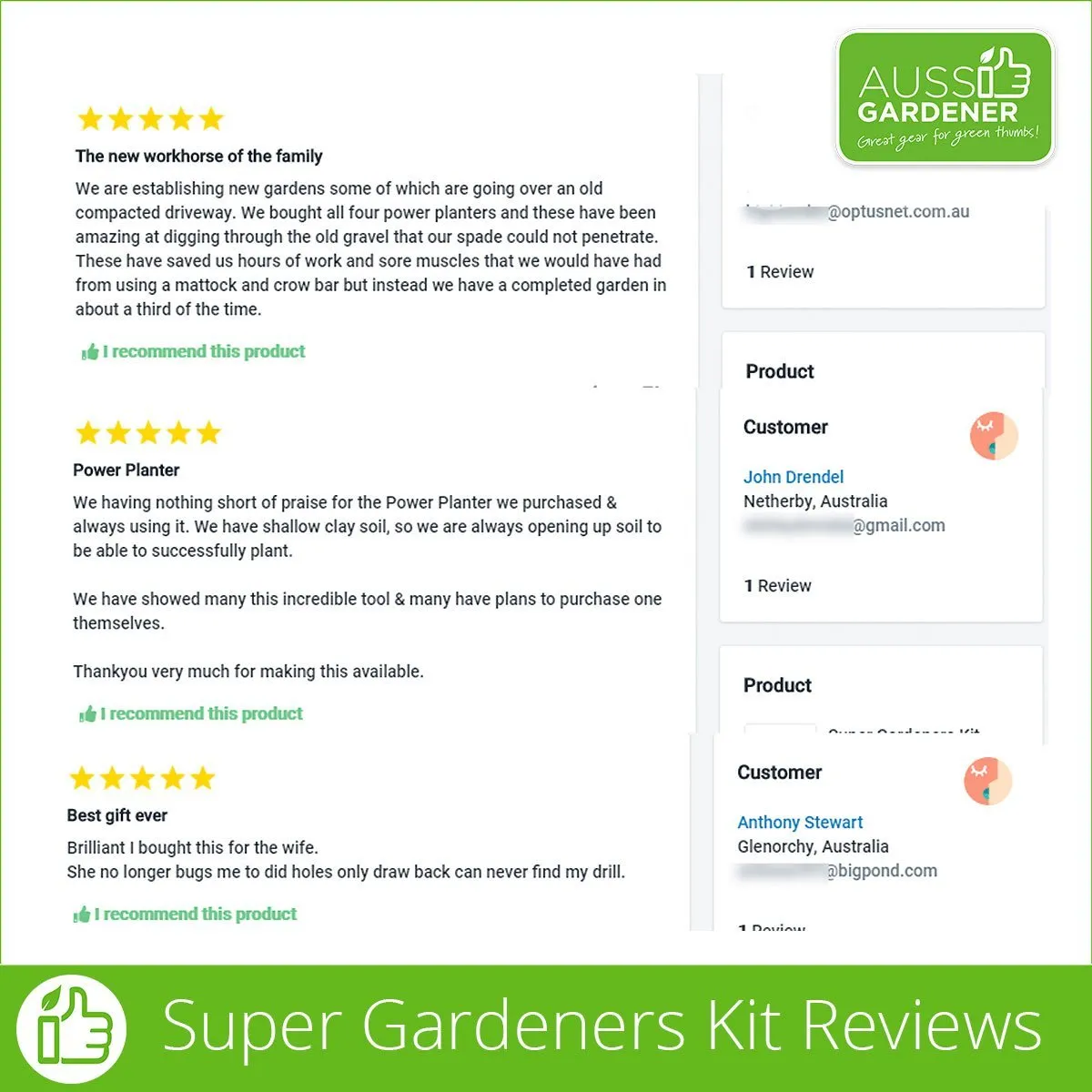 Super Gardeners Kit - includes all 4 Power Planters