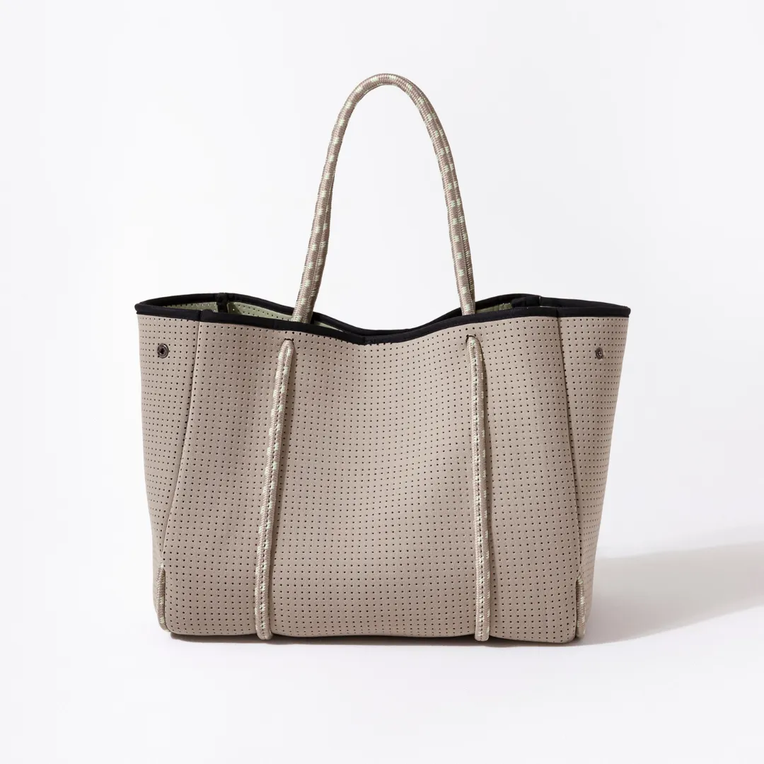 TAUPE SET: EVERYDAY TOTE   OVERSIZED WRISTLET POUCH   ESSENTIAL POUCH   MAKEUP POUCH SET   PASSPORT WALLET   PHONE BAG