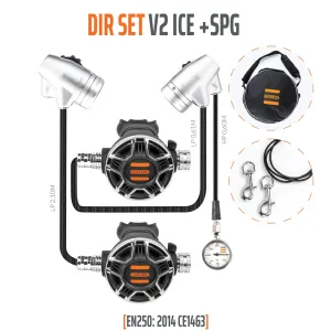 Tecline V2 ICE DIR Twinset Regulator Set