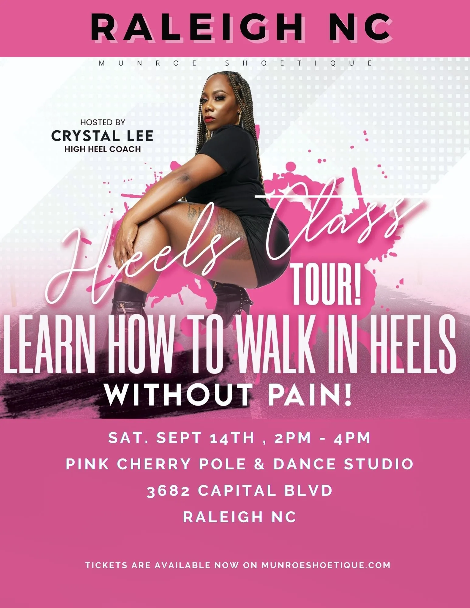 TICKET: Munroe Walk Workshop Heels Class Tour 2024