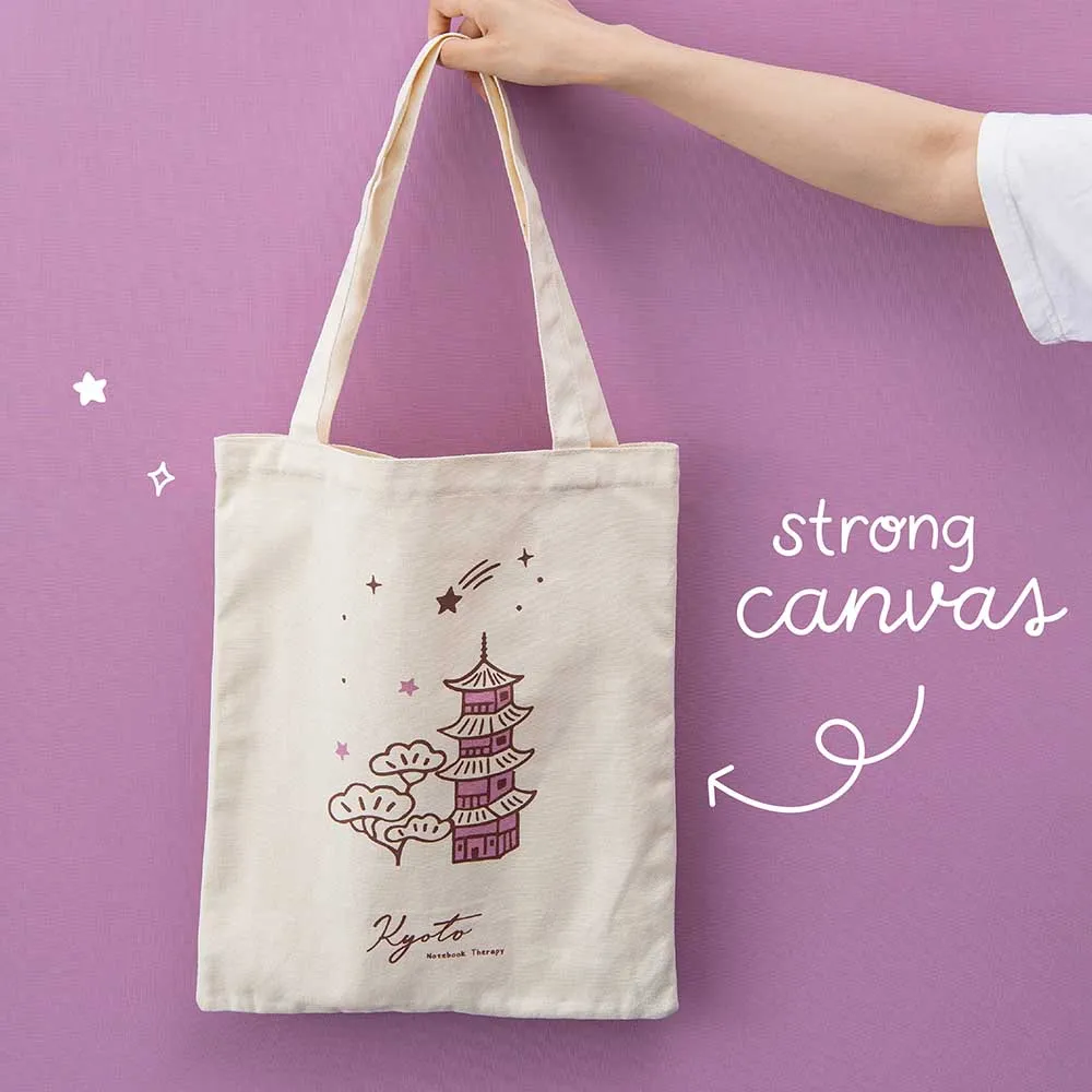 Tsuki ‘Sights of Japan’ Tokyo   Kyoto Tote Bags ☾
