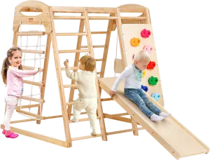 Vevor Indoor Jungle Gym 7-in-1 Toddler Playground 43" x 47.2" x 47" New