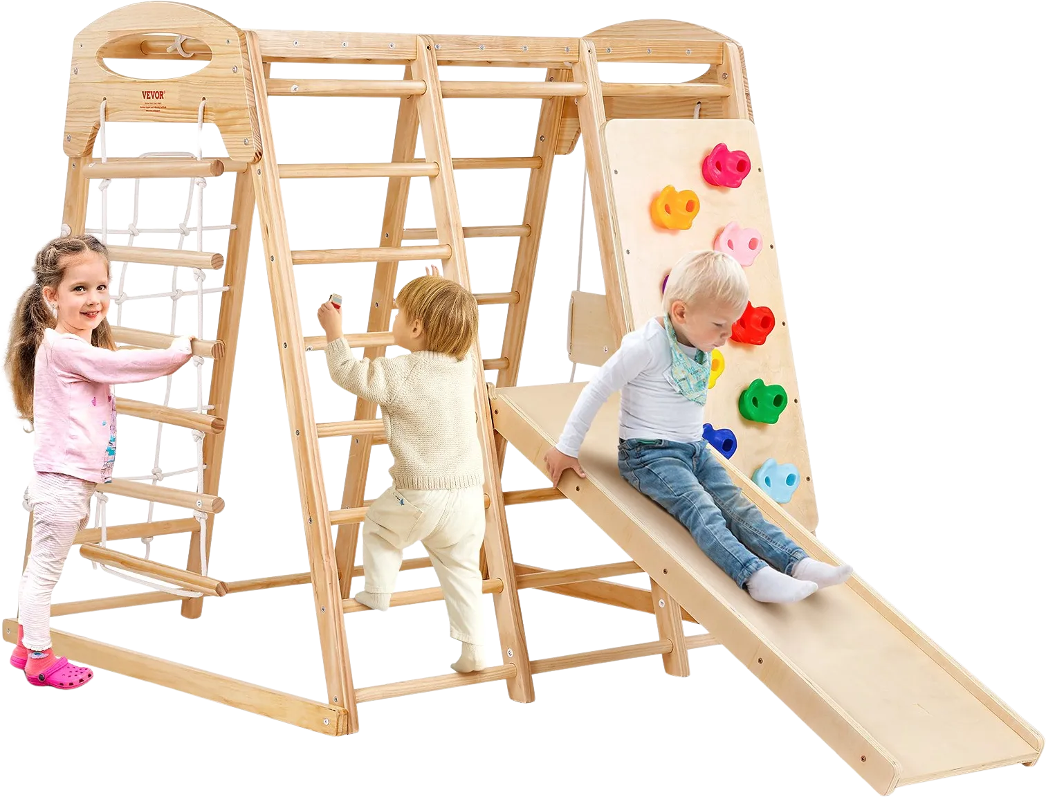 Vevor Indoor Jungle Gym 7-in-1 Toddler Playground 47.2" x 58" x 56" New