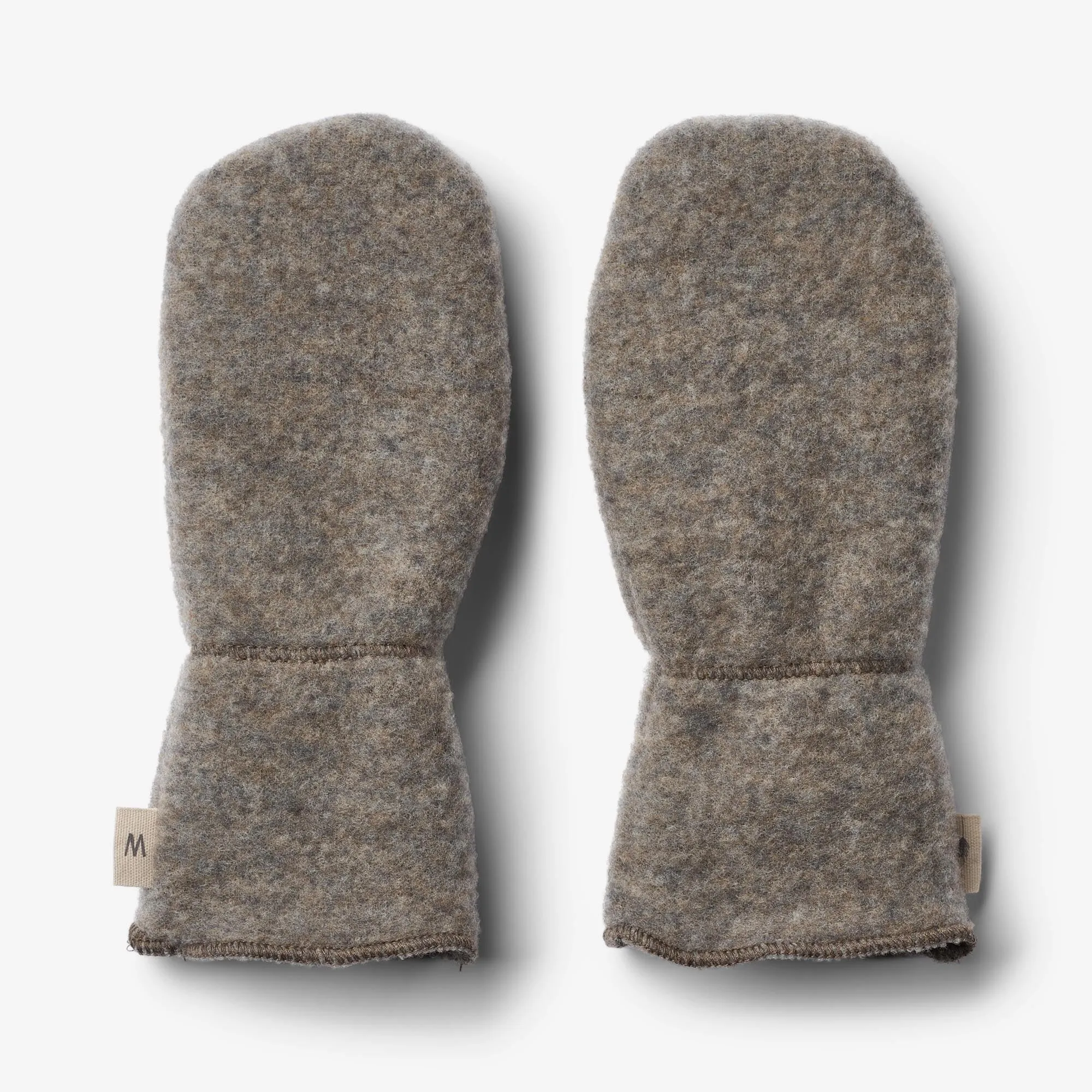 Wool Fleece Miitens Jay - brown melange