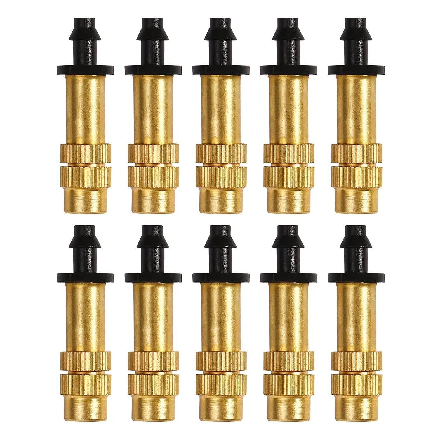 ZIBUYU® Water Spray Nozzle for Gardening Adjustable Copper Misting Water Spray Nozzle for Plants Sprinkler 4/7mm Atomizing Micro Sprinkler Cooling Equipment for Lawn Vegetables Greenhouse - 10 Pcs